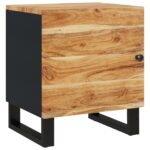 vidaXL Nočný stolík 40x33x46 cm akáciový masív – Obrázok 2