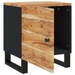 vidaXL Nočný stolík 40x33x46 cm akáciový masív – Obrázok 7