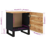 vidaXL Nočný stolík 40x33x46 cm akáciový masív – Obrázok 10