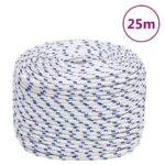 vidaXL Lodné lano biele 6 mm 25 m polypropylén
