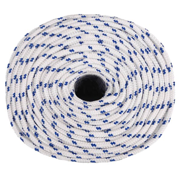 vidaXL Lodné lano biele 6 mm 25 m polypropylén – Obrázok 3