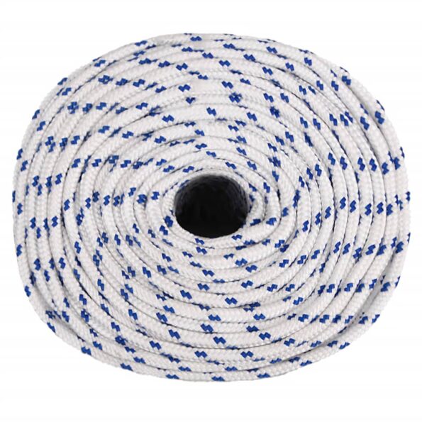 vidaXL Lodné lano biele 8 mm 250 m polypropylén – Obrázok 3