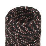 vidaXL Lodné lano čierne 2 mm 25 m polypropylén – Obrázok 4