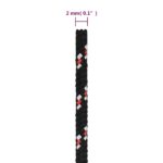 vidaXL Lodné lano čierne 2 mm 25 m polypropylén – Obrázok 6