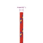 vidaXL Lodné lano červené 4 mm 250 m polypropylén – Obrázok 6