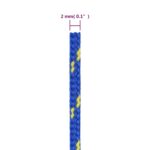 vidaXL Lodné lano modré 2 mm 250 m polypropylén – Obrázok 6