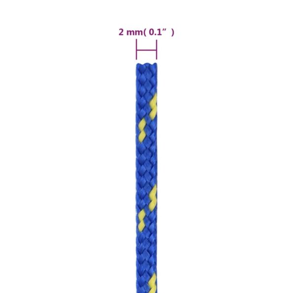 vidaXL Lodné lano modré 2 mm 250 m polypropylén – Obrázok 6