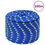 vidaXL Lodné lano modré 14 mm 100 m polypropylén