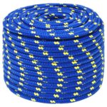 vidaXL Lodné lano modré 14 mm 100 m polypropylén – Obrázok 2