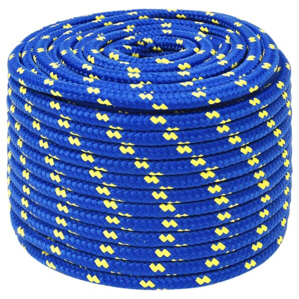 vidaXL Lodné lano modré 14 mm 100 m polypropylén – Obrázok 2