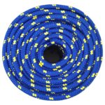 vidaXL Lodné lano modré 14 mm 100 m polypropylén – Obrázok 3
