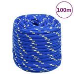 vidaXL Lodné lano modré 18 mm 100 m polypropylén