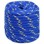 vidaXL Lodné lano modré 18 mm 100 m polypropylén – Obrázok 2