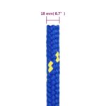 vidaXL Lodné lano modré 18 mm 100 m polypropylén – Obrázok 6