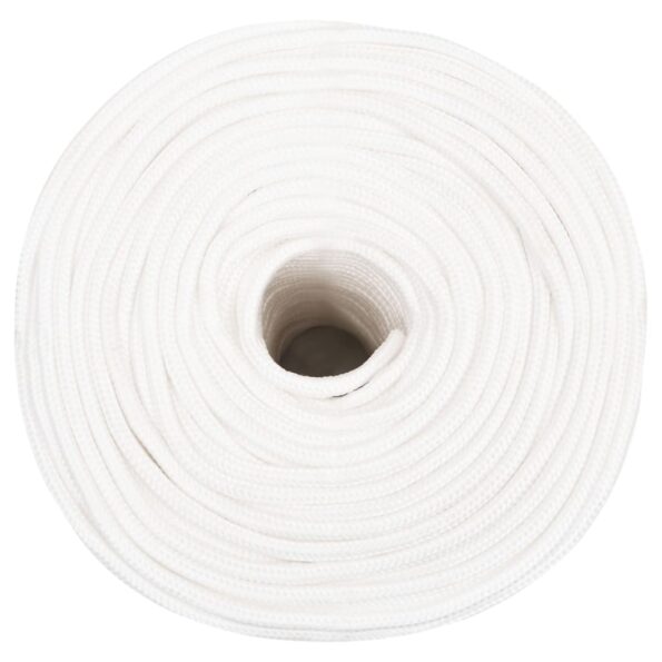 vidaXL Lodné lano biele 6 mm 25 m polypropylén – Obrázok 3