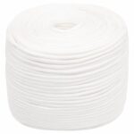 vidaXL Lodné lano biele 10 mm 500 m polypropylén – Obrázok 2