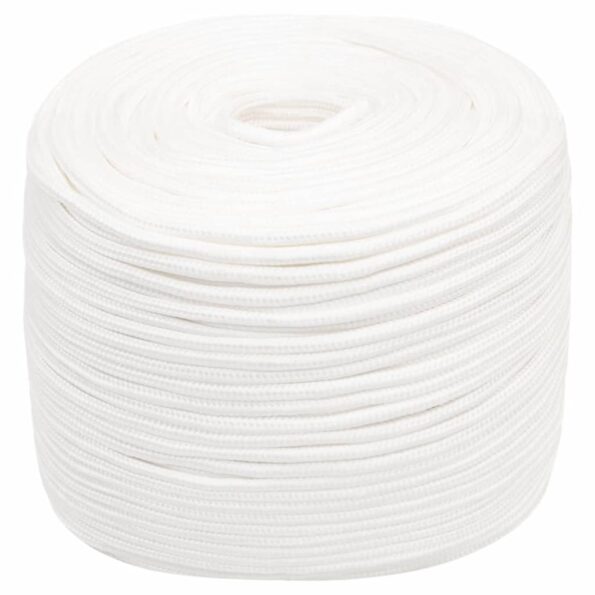 vidaXL Lodné lano biele 10 mm 500 m polypropylén – Obrázok 2
