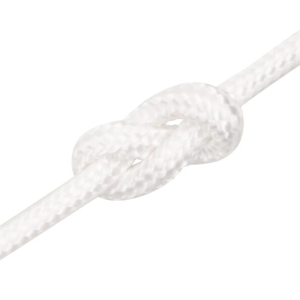 vidaXL Lodné lano biele 10 mm 500 m polypropylén – Obrázok 5