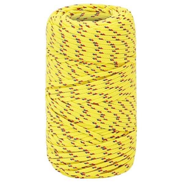 vidaXL Lodné lano žlté 2 mm 25 m polypropylén – Obrázok 2