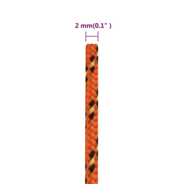 vidaXL Lodné lano oranžové 2 mm 250 m polypropylén – Obrázok 6