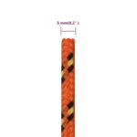 vidaXL Lodné lano oranžové 5 mm 25 m polypropylén – Obrázok 6