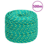 vidaXL Lodné lano zelené 10 mm 500 m polypropylén