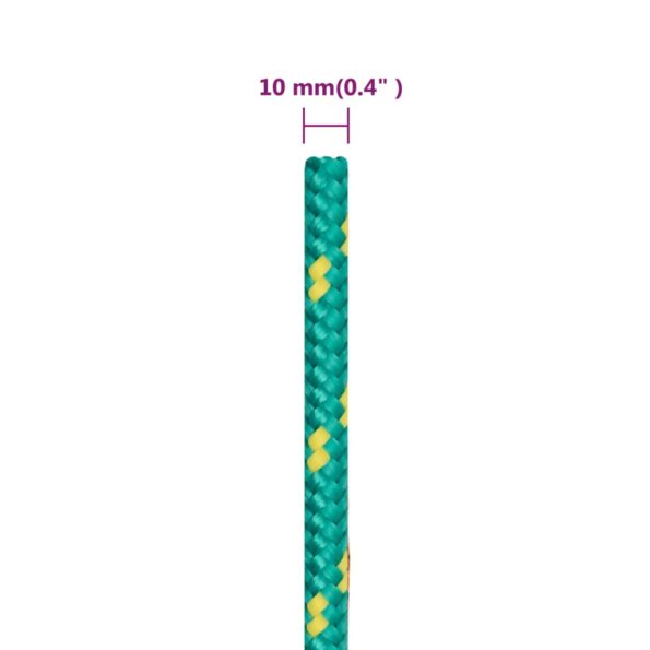 vidaXL Lodné lano zelené 10 mm 500 m polypropylén – Obrázok 6