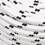 vidaXL Pletené lodné lano biele 14 mm x 100 m polyester – Obrázok 3