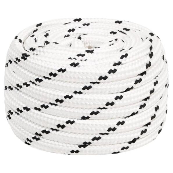 vidaXL Pracovné lano biele 18 mm 100 m polyester – Obrázok 2