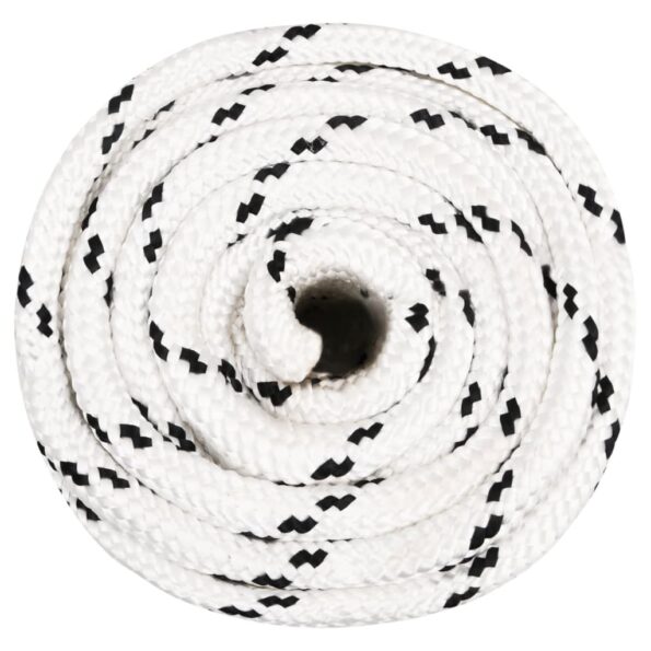 vidaXL Pracovné lano biele 18 mm 100 m polyester – Obrázok 3