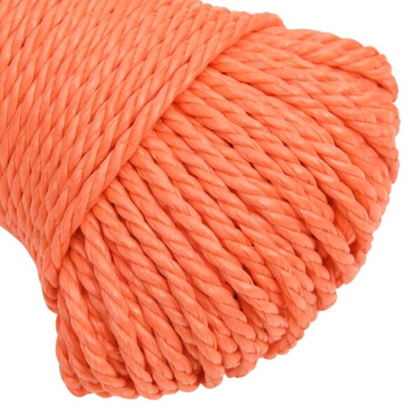 vidaXL Pracovné lano oranžové 6 mm 25 m polypropylén – Obrázok 4