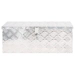 vidaXL Úložný box strieborný 70x31x27 cm hliník – Obrázok 2