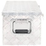vidaXL Úložný box strieborný 70x31x27 cm hliník – Obrázok 3