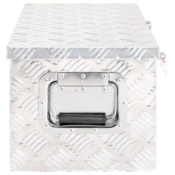 vidaXL Úložný box strieborný 70x31x27 cm hliník – Obrázok 3