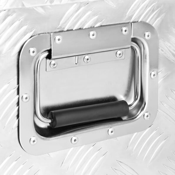 vidaXL Úložný box strieborný 70x31x27 cm hliník – Obrázok 7