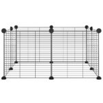 vidaXL 8-panelová klietka pre domáce zvieratá čierna 35x35 cm oceľová – Obrázok 2