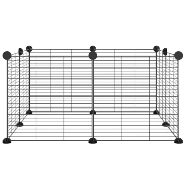 vidaXL 8-panelová klietka pre domáce zvieratá čierna 35x35 cm oceľová – Obrázok 2