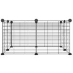vidaXL 8-panelová klietka pre domáce zvieratá čierna 35x35 cm oceľová – Obrázok 3