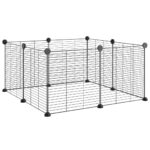 vidaXL 8-panelová klietka pre domáce zvieratá čierna 35x35 cm oceľová – Obrázok 4