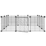 vidaXL 12-panelová klietka pre domáce zvieratá s dvierkami čierna 35x35 cm oceľová – Obrázok 2