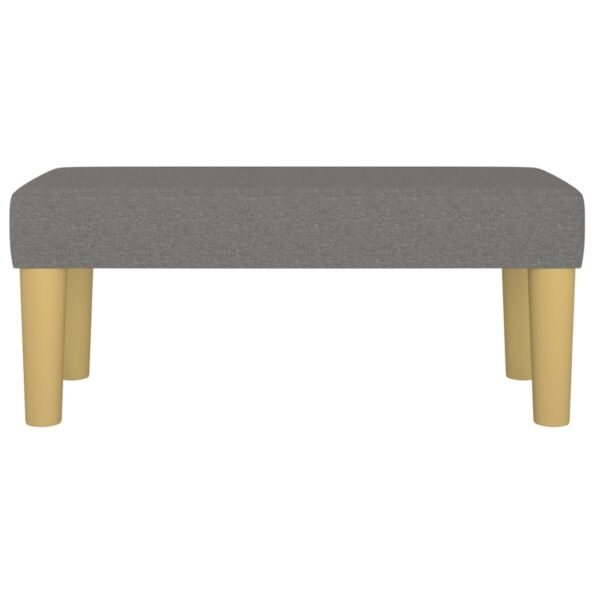 vidaXL Lavička tmavosivá 70x30x30 cm látka – Obrázok 3