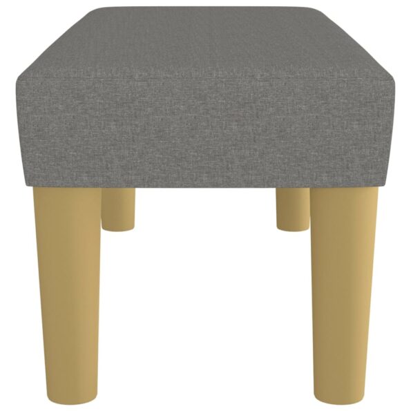 vidaXL Lavička tmavosivá 70x30x30 cm látka – Obrázok 4