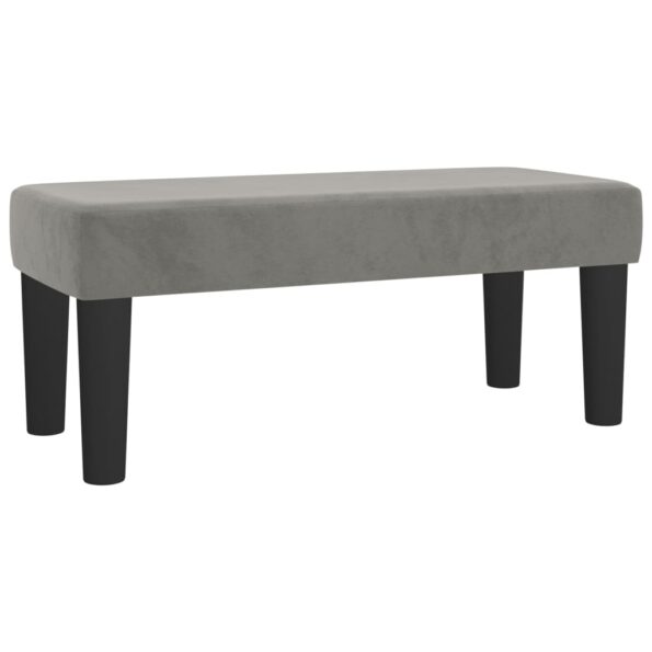 vidaXL Lavička bledosivá 70x30x30 cm zamat – Obrázok 2