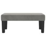 vidaXL Lavička bledosivá 70x30x30 cm zamat – Obrázok 3