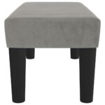 vidaXL Lavička bledosivá 70x30x30 cm zamat – Obrázok 4