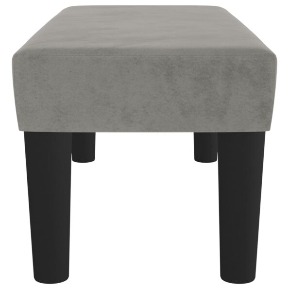 vidaXL Lavička bledosivá 70x30x30 cm zamat – Obrázok 4