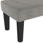 vidaXL Lavička bledosivá 70x30x30 cm zamat – Obrázok 5