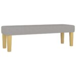 vidaXL Lavička bledosivá 100x30x30 cm látka – Obrázok 2