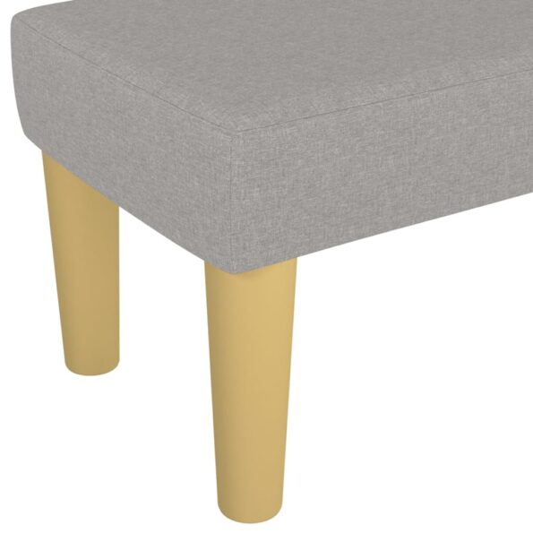 vidaXL Lavička bledosivá 100x30x30 cm látka – Obrázok 5