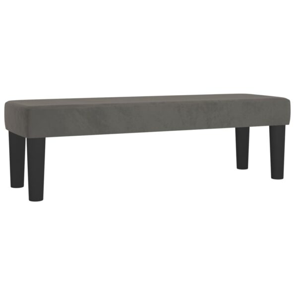 vidaXL Lavička tmavosivá 100x30x30 cm zamat – Obrázok 2
